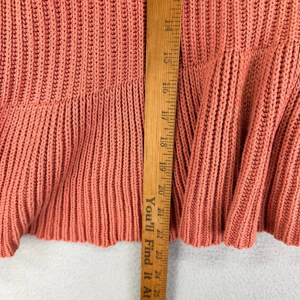 Free‎ People Sweater Womens XS-M Pink Oversized Turtleneck Peplum